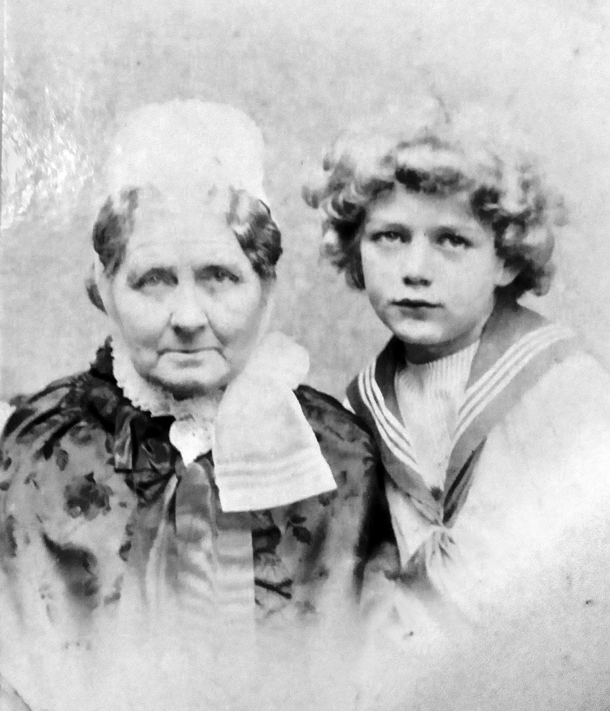 Francis with his grandmother, Priscilla Bright McLaren