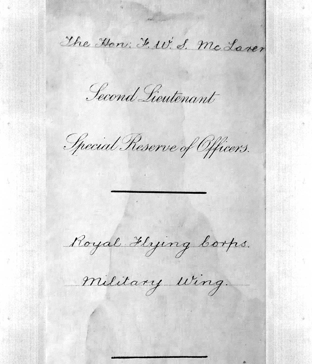 Flying Commission document